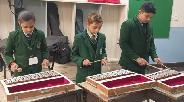 Xylophone practice session