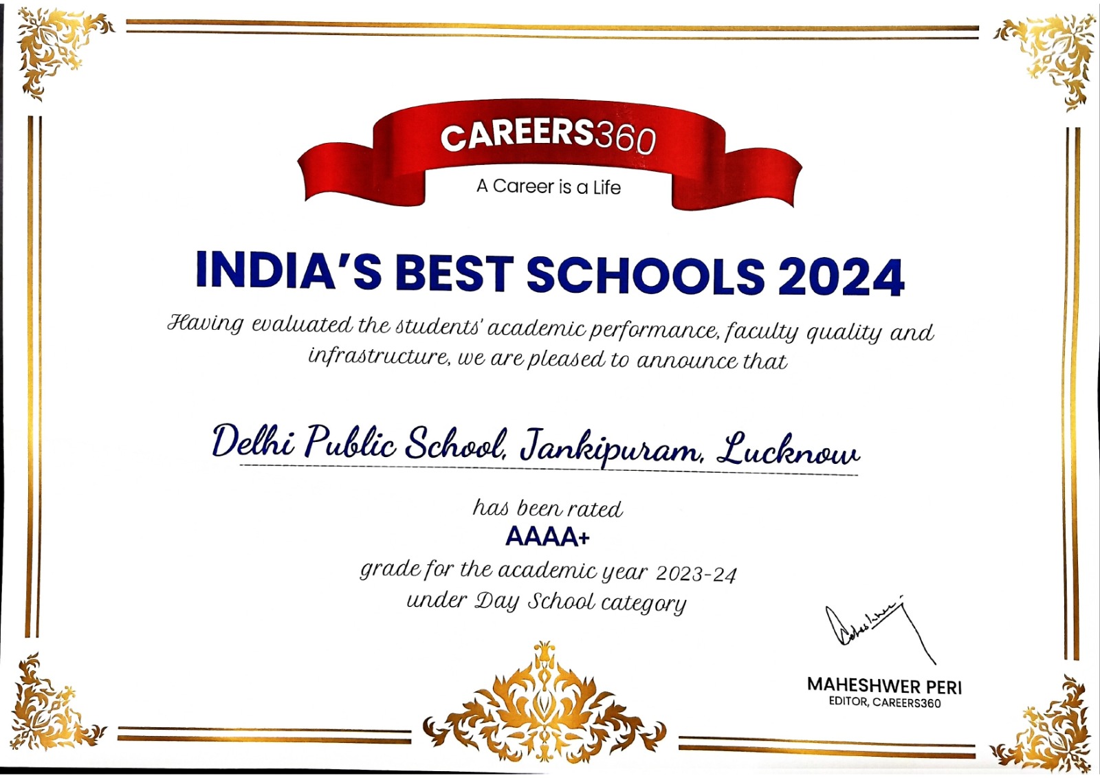 AAAA+ certificate 2023