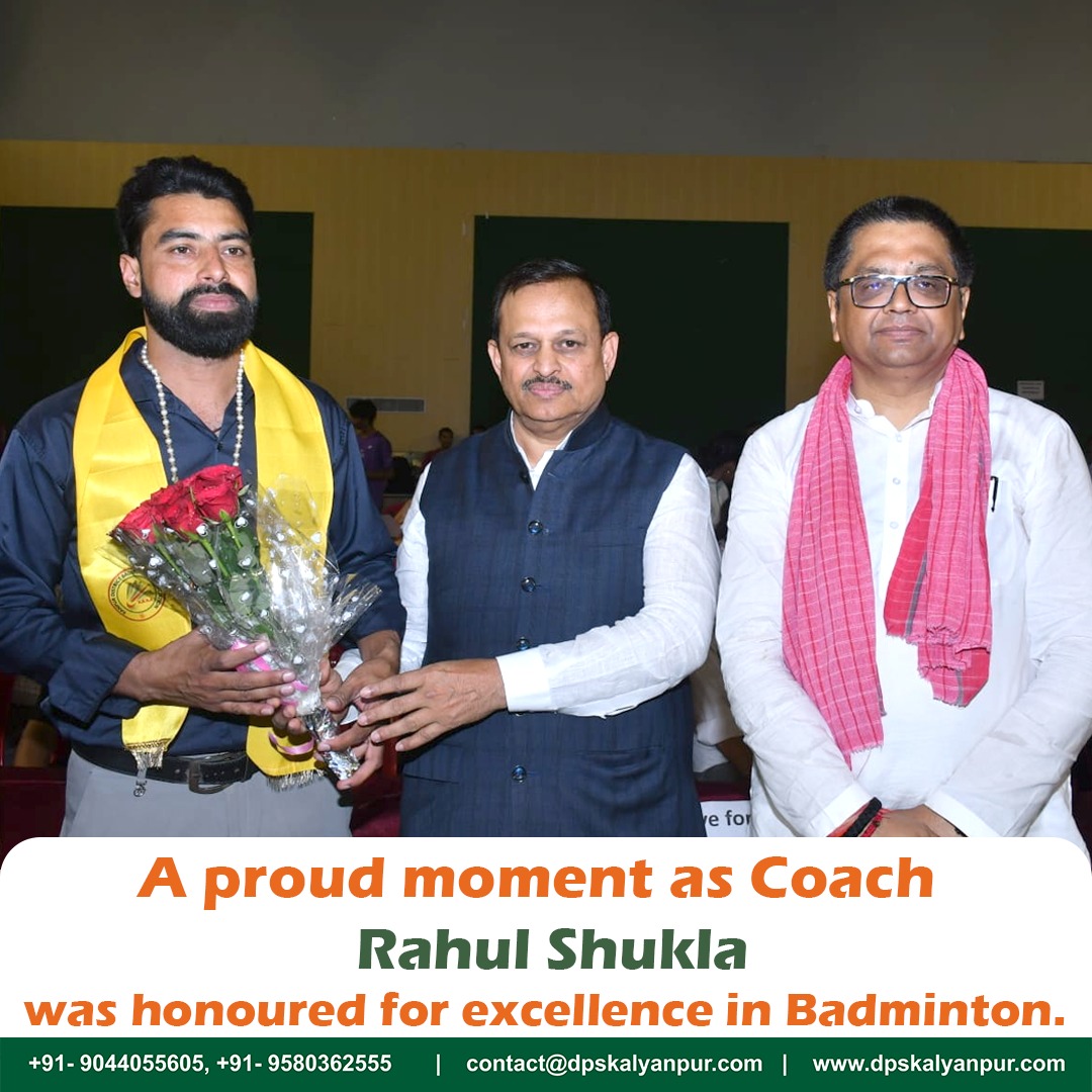 A proud moment as Coach Rahul Shukla was honoured for excellence in Badminton.
